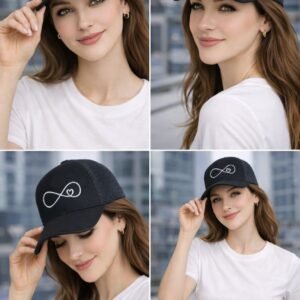 Gorra Deportiva Trucker Con Bordado De Corazón Infinito